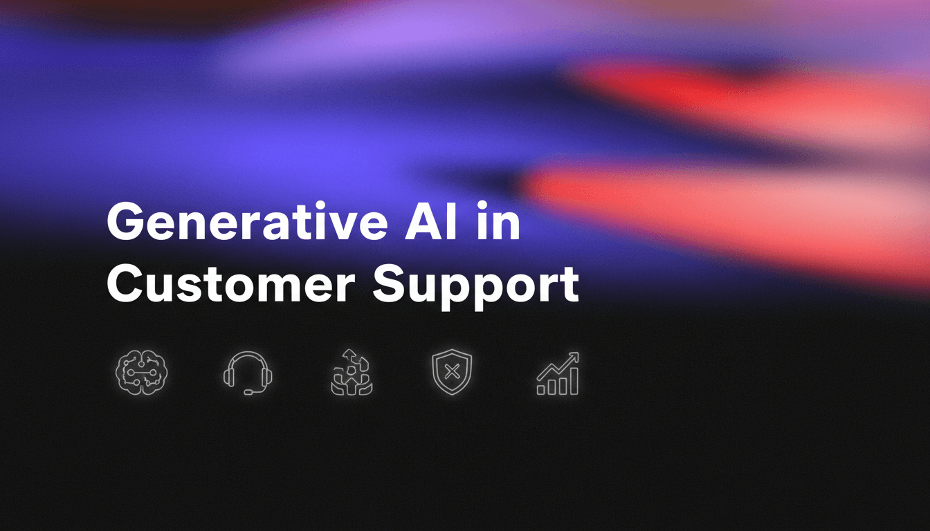 What Is Generative AI in Customer Support Use Cases, Risks, and ROI blog hero background